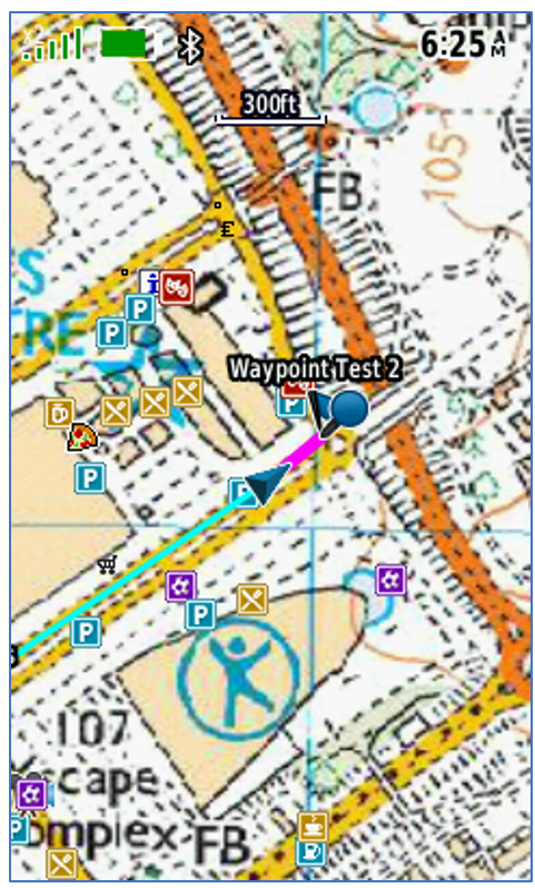 Arriving at the second waypoint